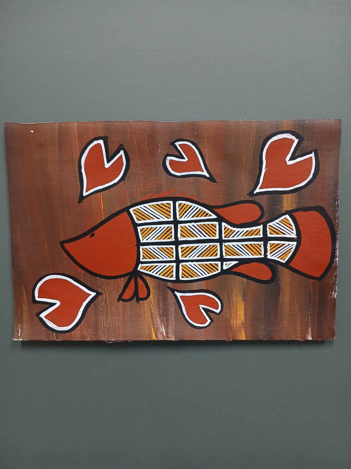 Authentic Aboriginal Artwork canvas, Kakadu National Park.