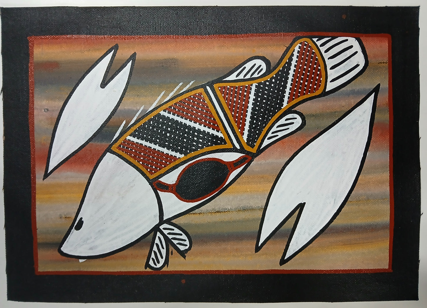 Authentic Aboriginal Artwork canvas, Kakadu National Park.