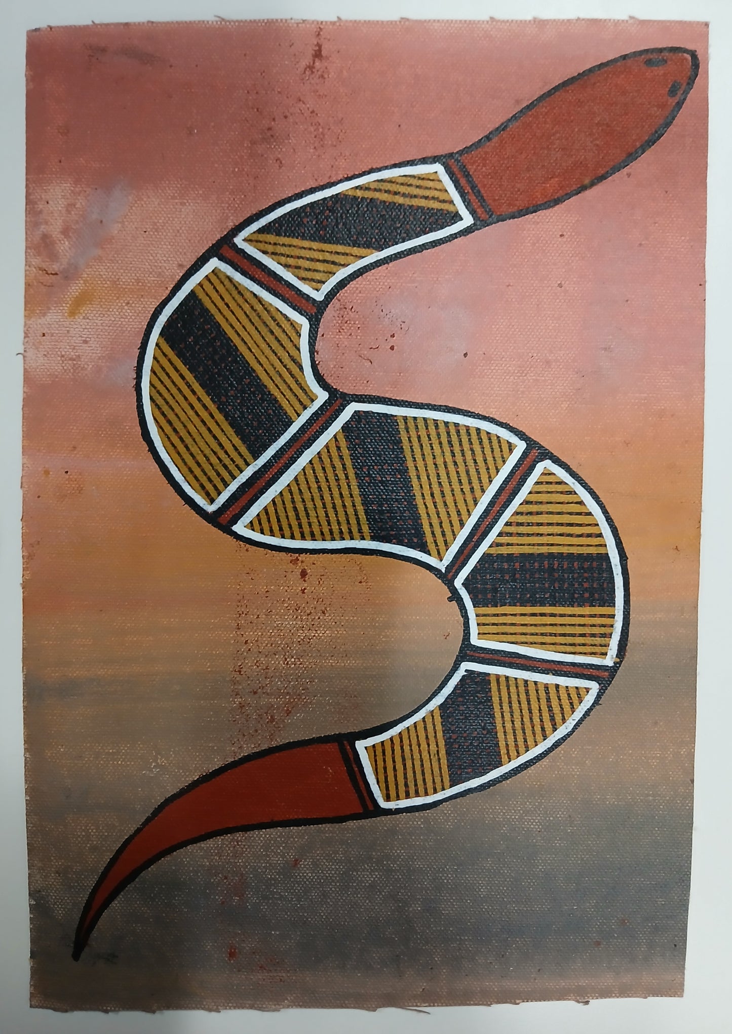 Authentic Aboriginal Artwork canvas, Kakadu National Park.