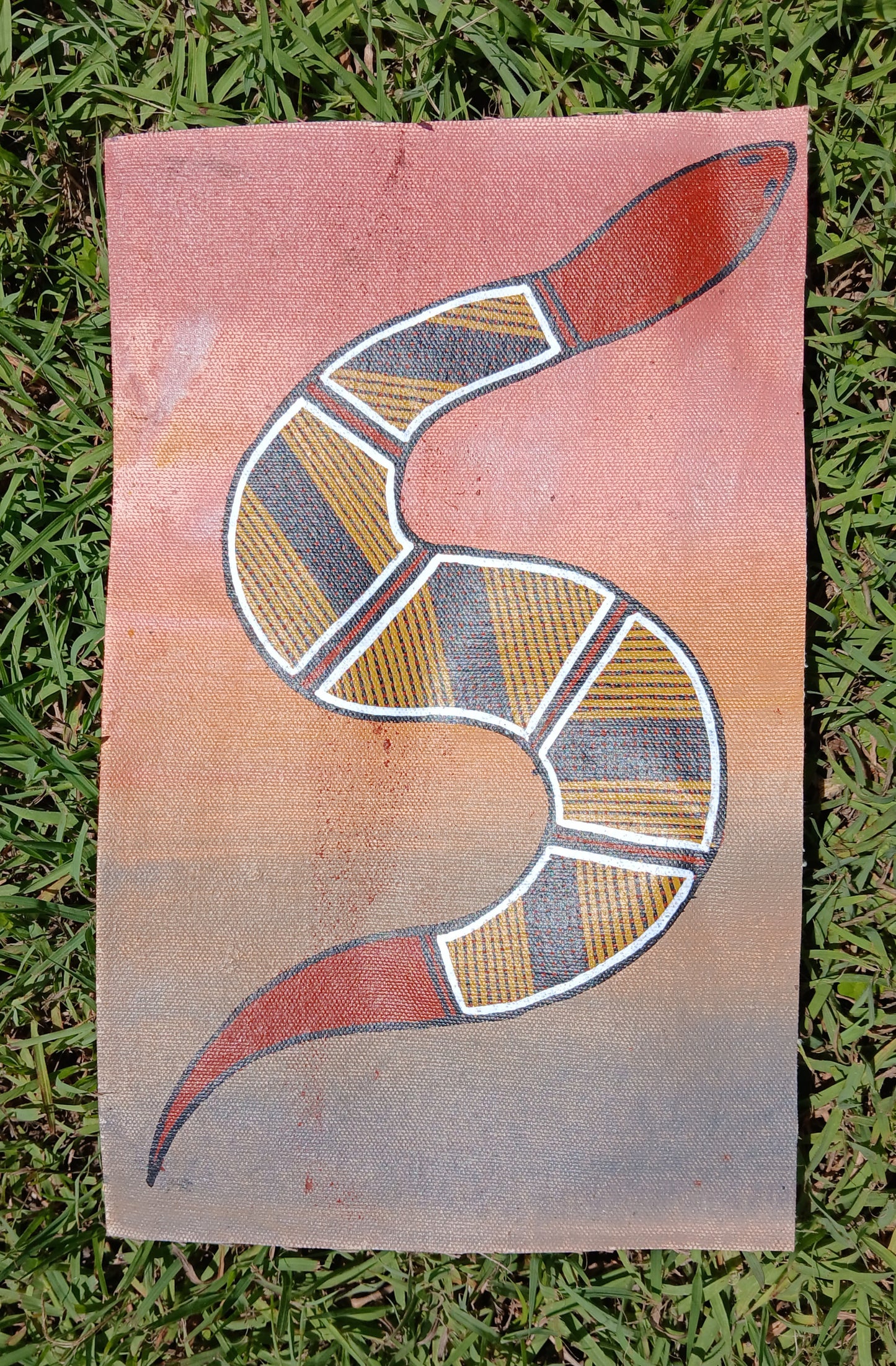 Authentic Aboriginal Artwork canvas, Kakadu National Park.