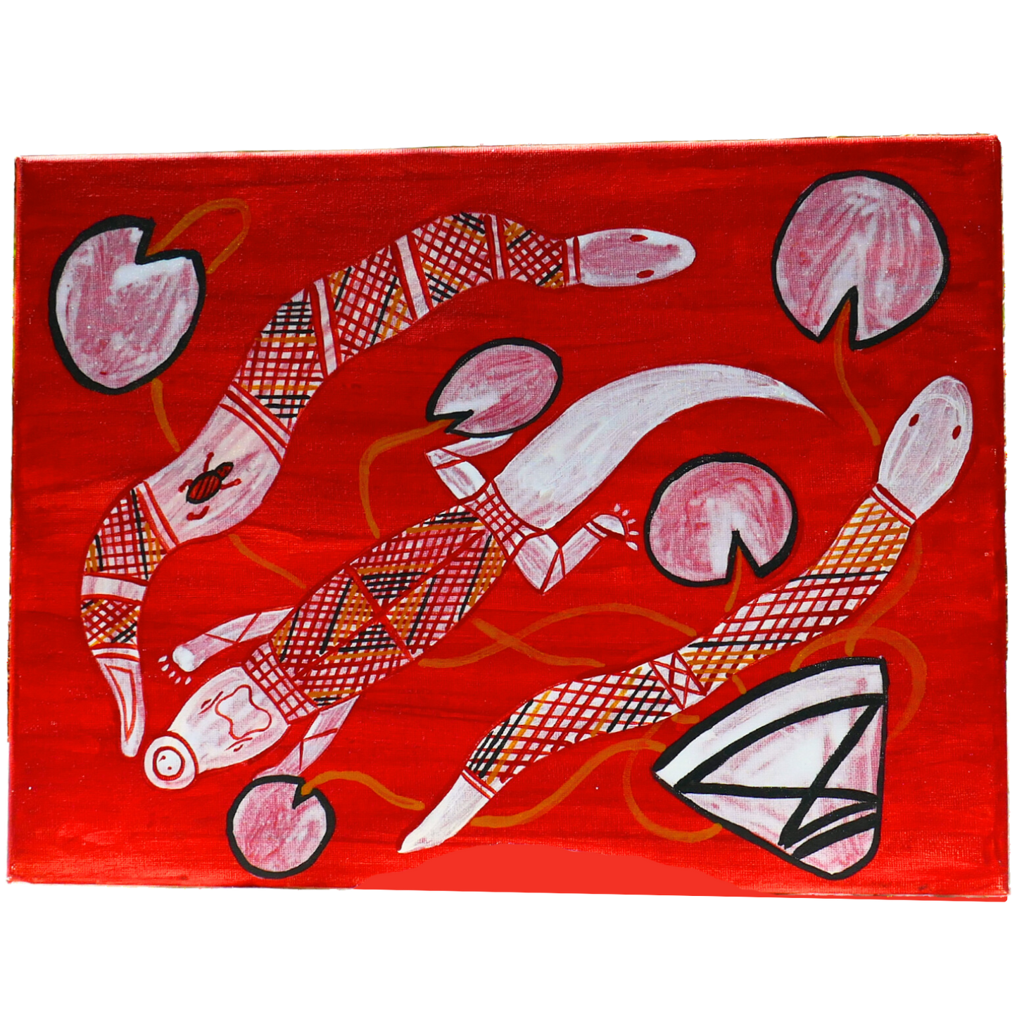 Authentic Aboriginal Artwork canvas, Kakadu National Park.