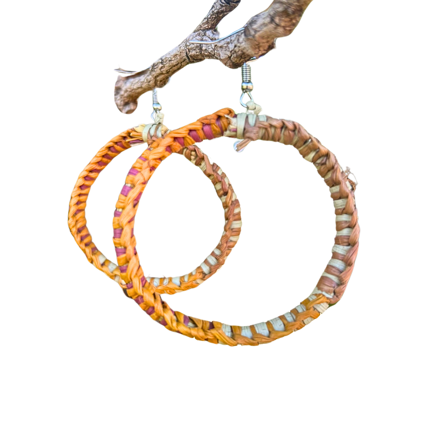 Authentic Aboriginal artwork. Pandanus weaving bracelet made by Daluk women in Kakadu National Park