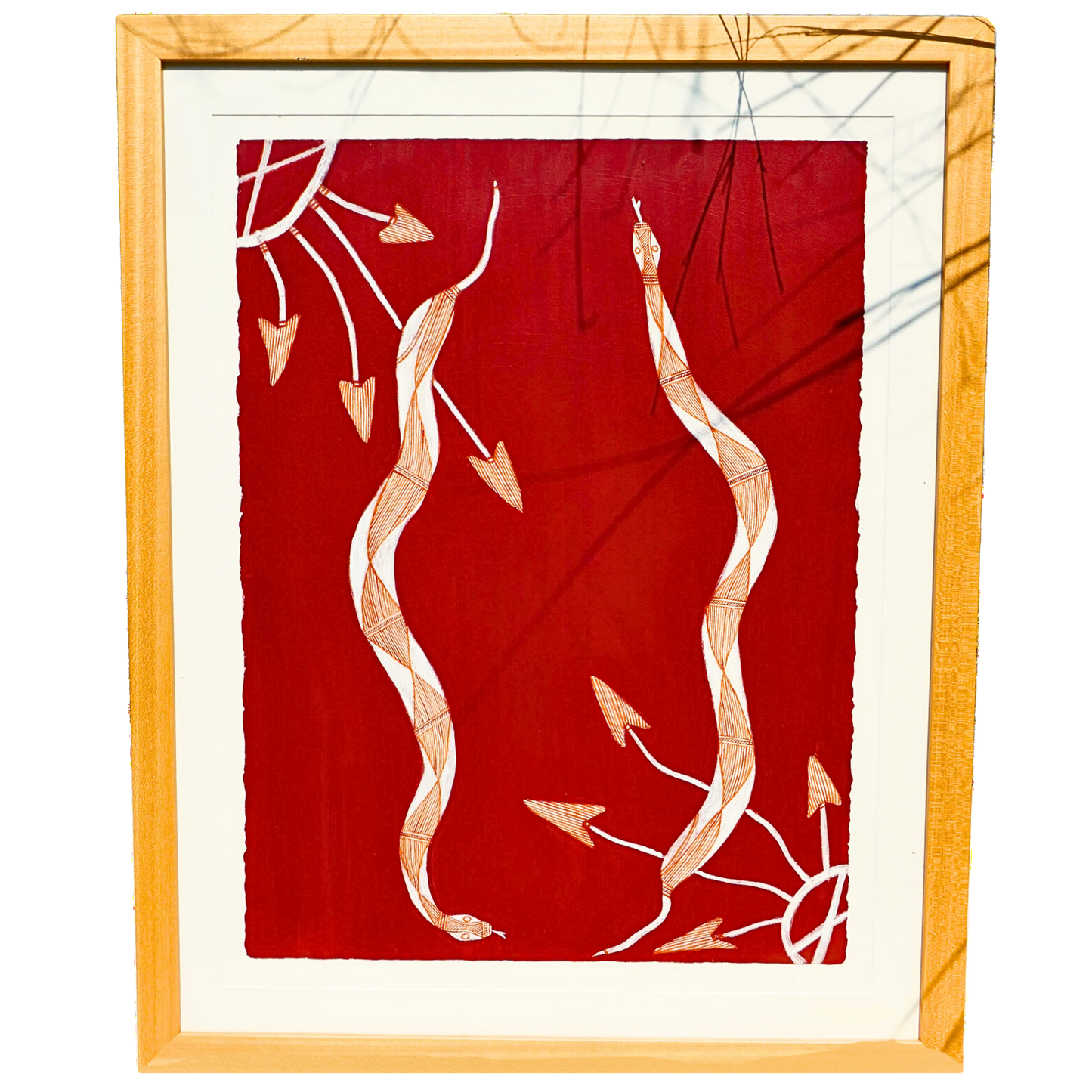 Authentic Aboriginal Framed Artwork, Kakadu National Park.