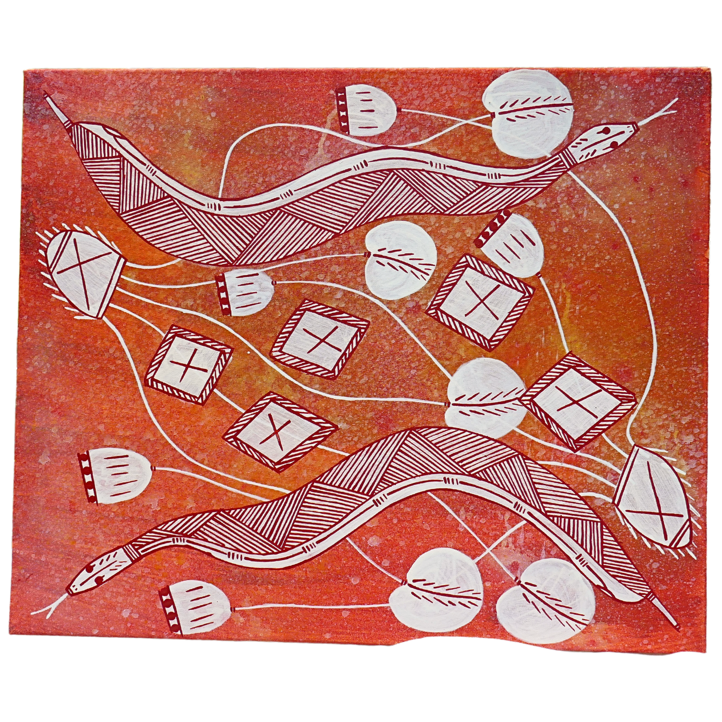 Authentic Aboriginal Artwork canvas, Kakadu National Park.