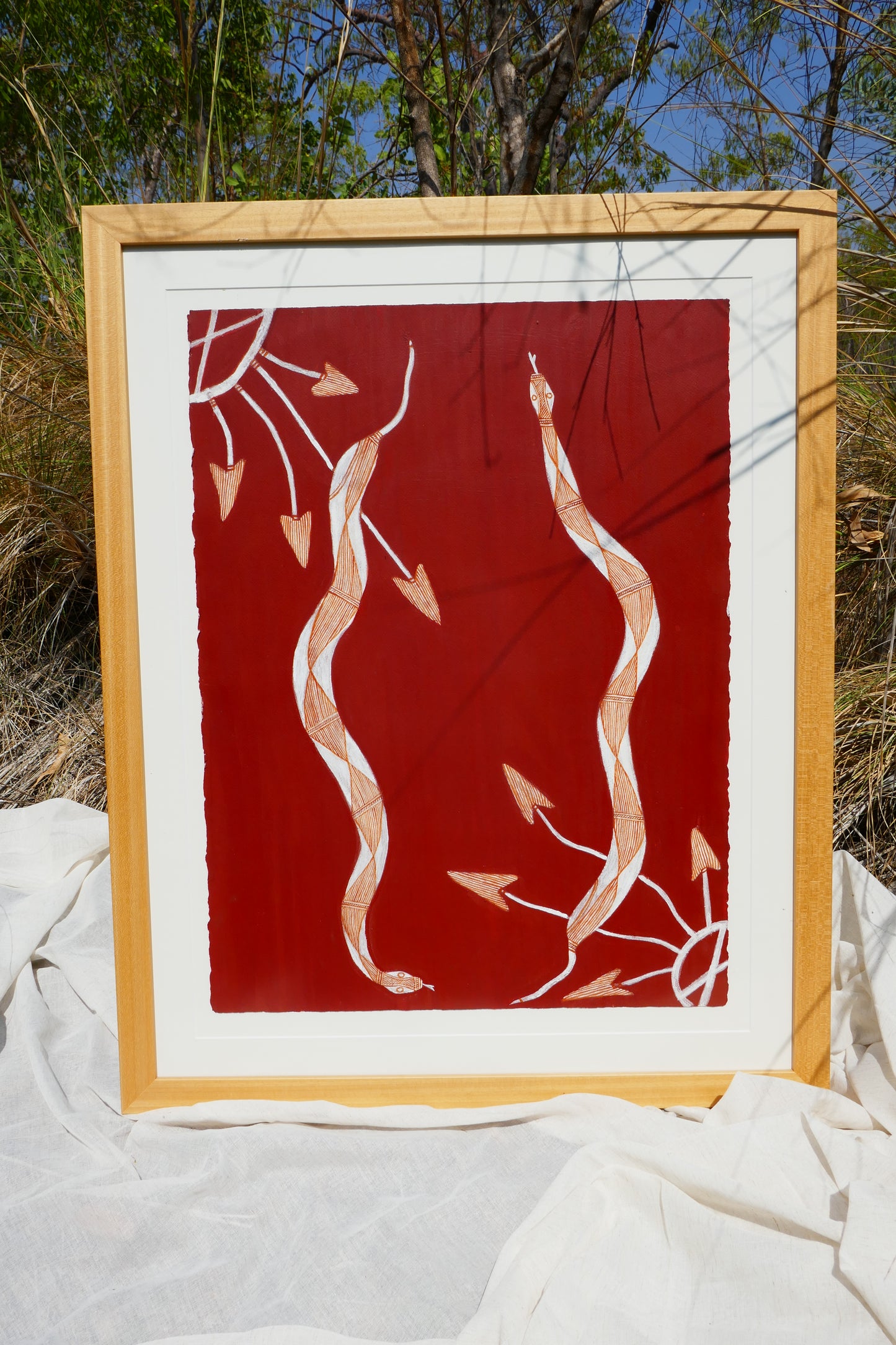 Authentic Aboriginal Artwork canvas, Kakadu National Park.