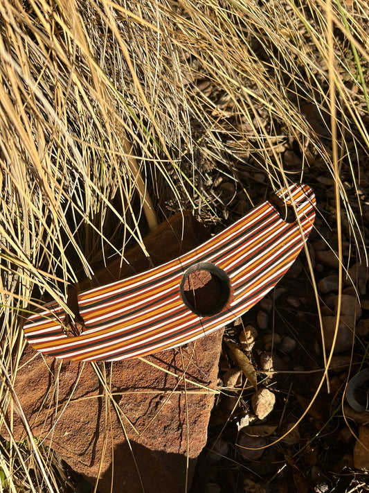 Authentic Aboriginal decoration by Bininj artist of Kakadu National Park