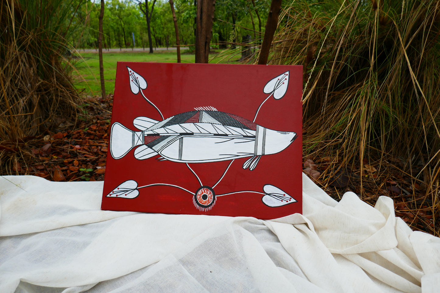 Authentic Aboriginal Artwork canvas, Kakadu National Park.