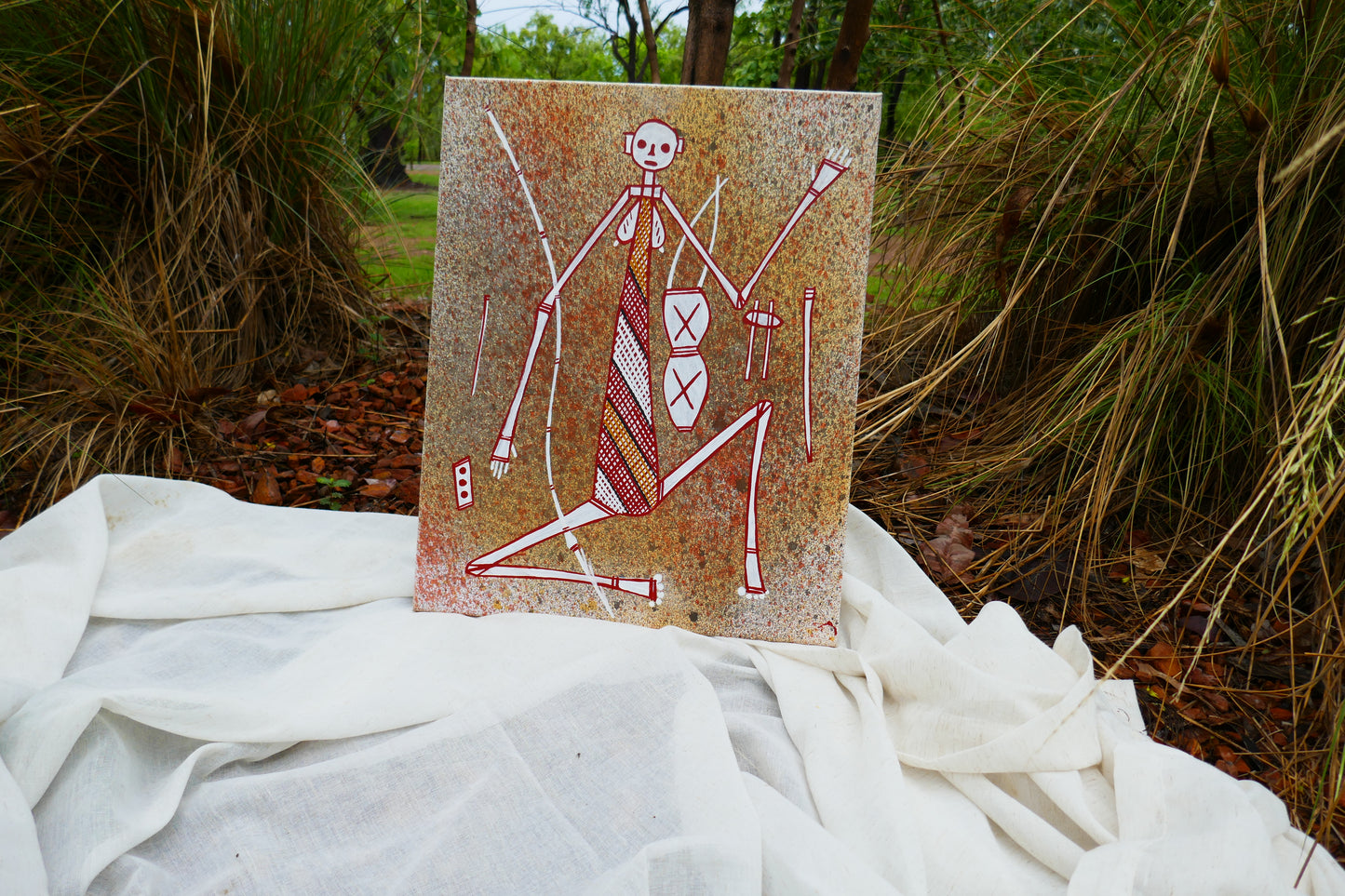 Authentic Aboriginal Artwork canvas, Kakadu National Park.