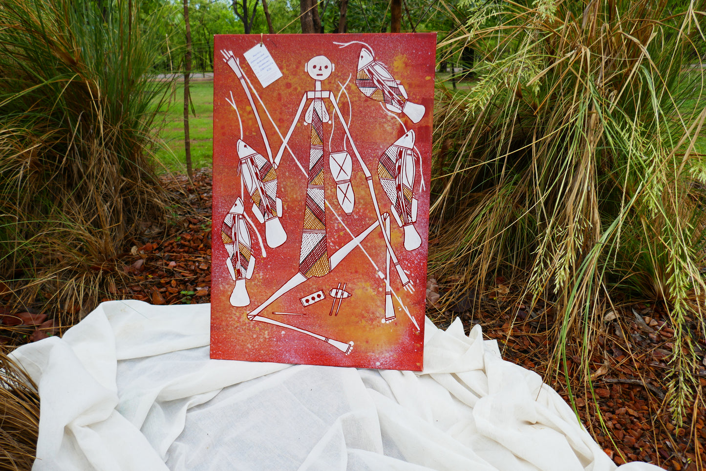 Authentic Aboriginal Artwork canvas, Kakadu National Park.