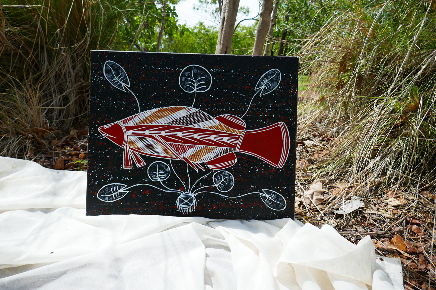 Authentic Aboriginal Artwork canvas, Kakadu National Park.