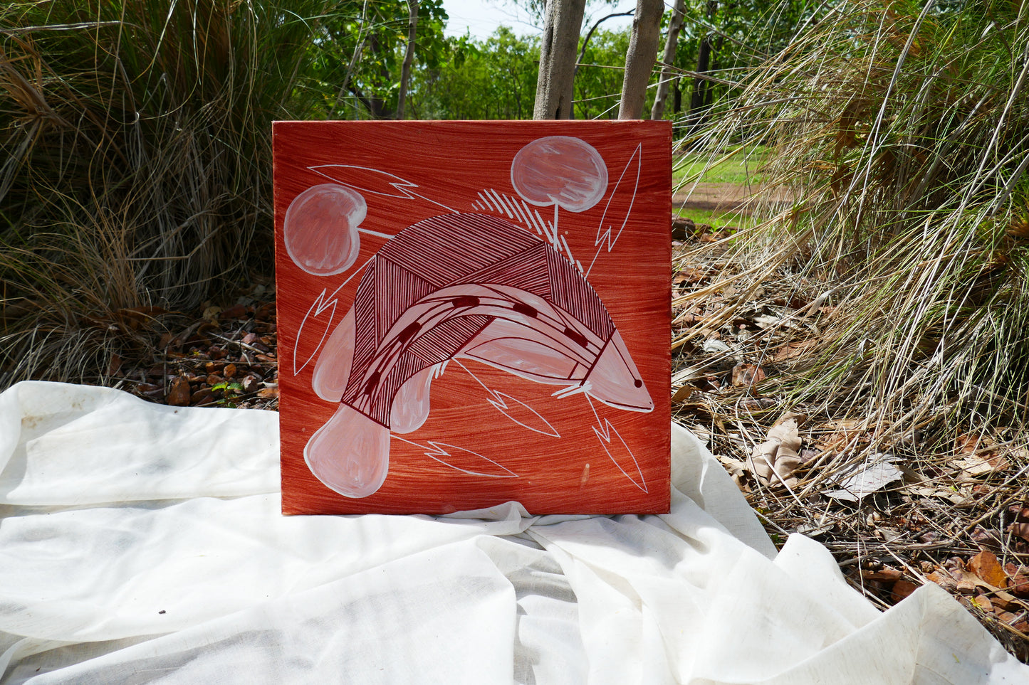 Authentic Aboriginal Artwork canvas, Kakadu National Park.
