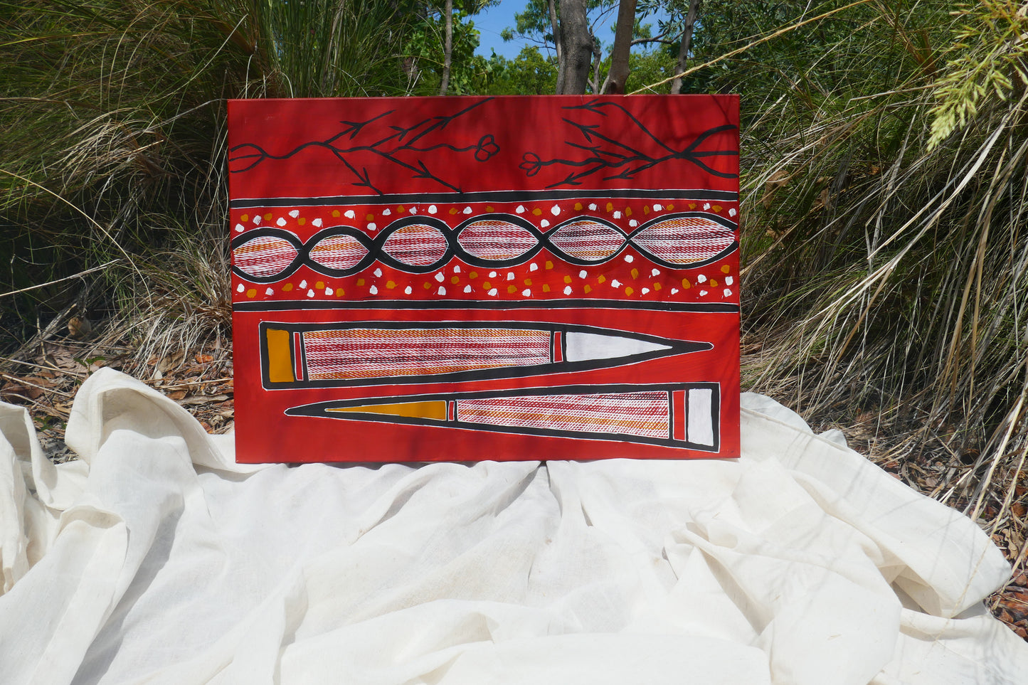 Authentic Aboriginal Artwork canvas, Kakadu National Park.