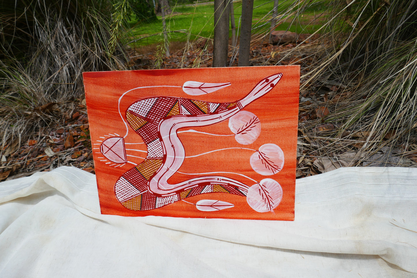 Authentic Aboriginal Artwork canvas, Kakadu National Park.