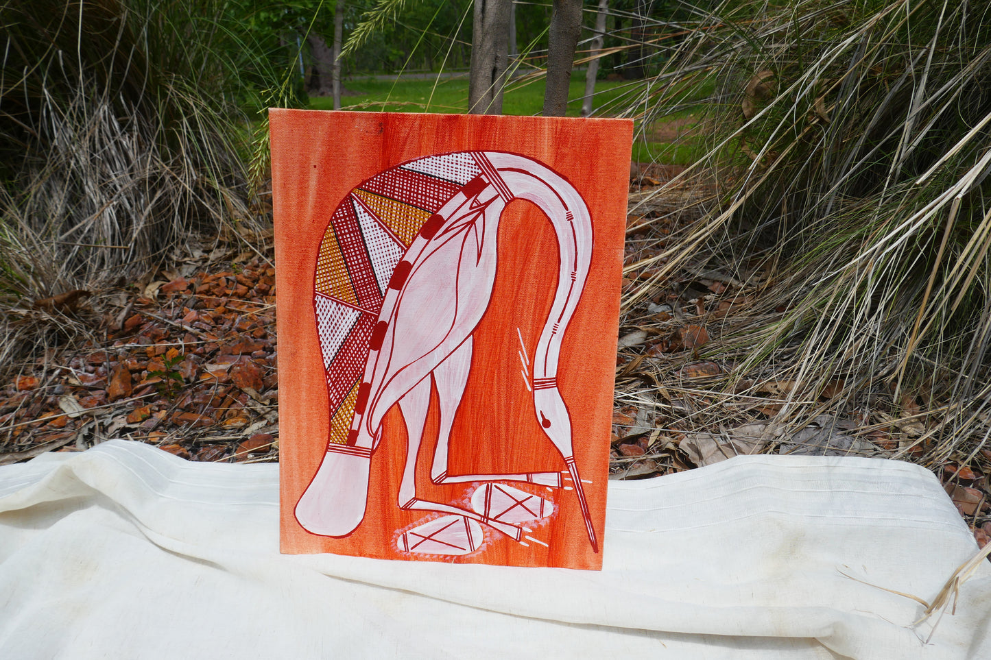 Authentic Aboriginal Artwork canvas, Kakadu National Park.