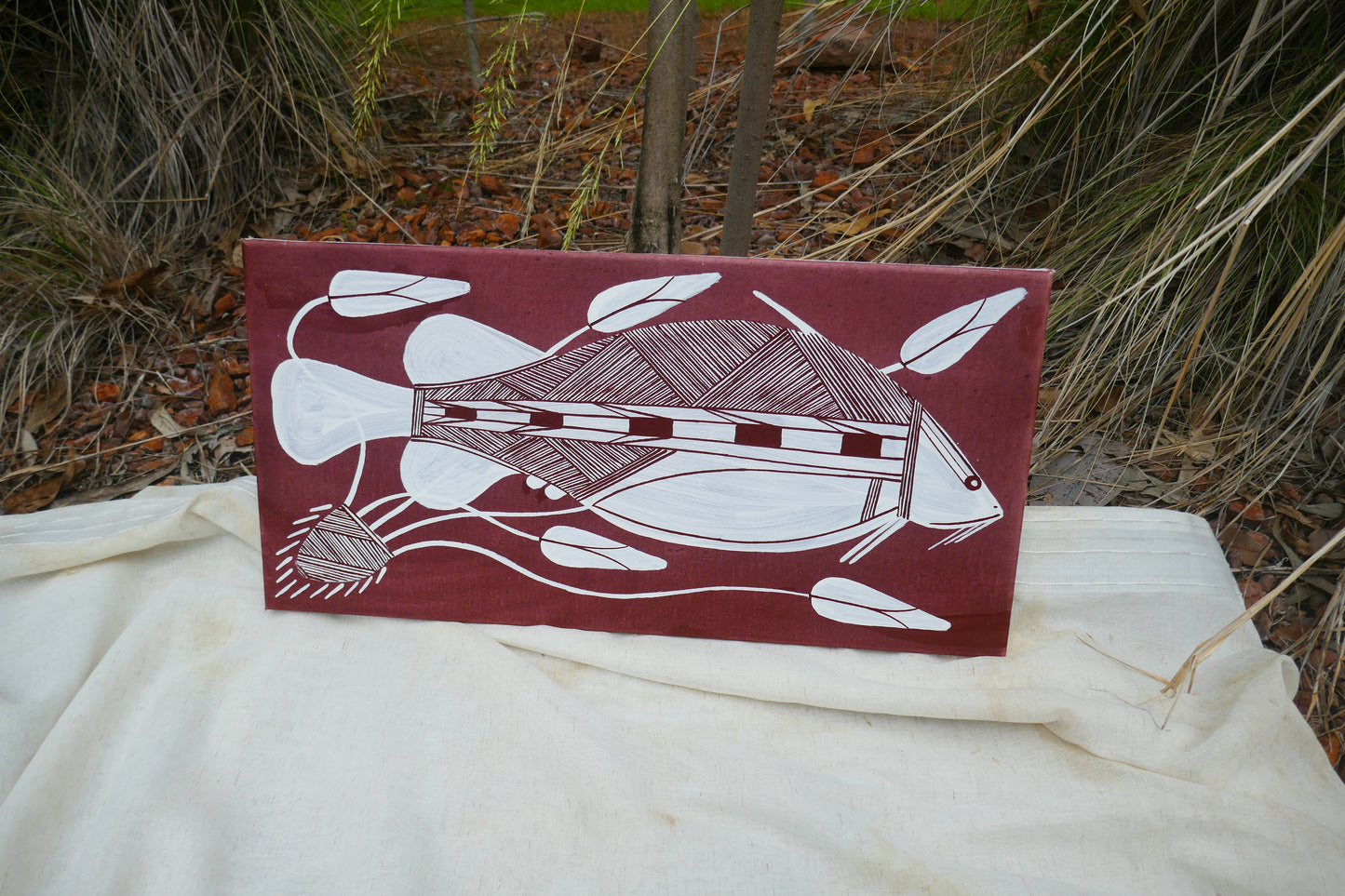 Authentic Aboriginal Artwork canvas, Kakadu National Park.