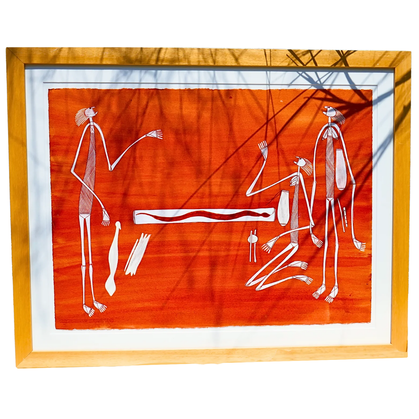 Authentic Aboriginal Artwork canvas by Ivan Namarnyilk Kakadu National Park.