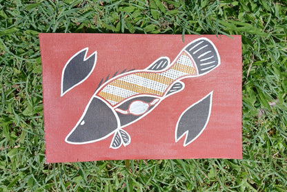 Authentic Aboriginal Artwork canvas, Kakadu National Park.