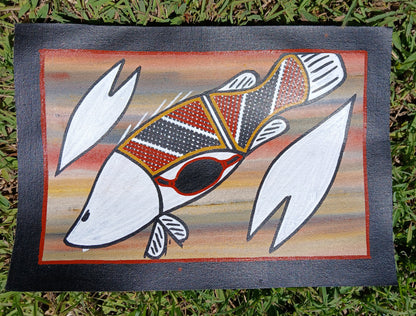 Authentic Aboriginal Artwork canvas, Kakadu National Park.