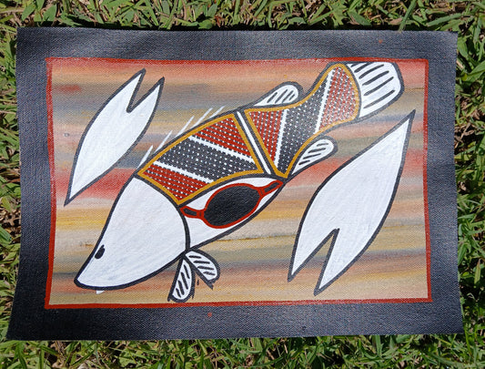 Authentic Aboriginal Artwork canvas, Kakadu National Park.