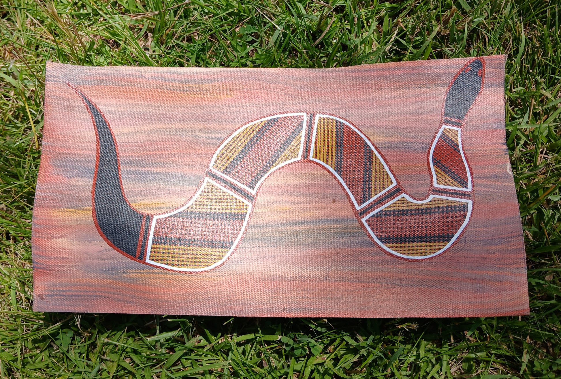 Authentic Aboriginal Artwork canvas, Kakadu National Park.