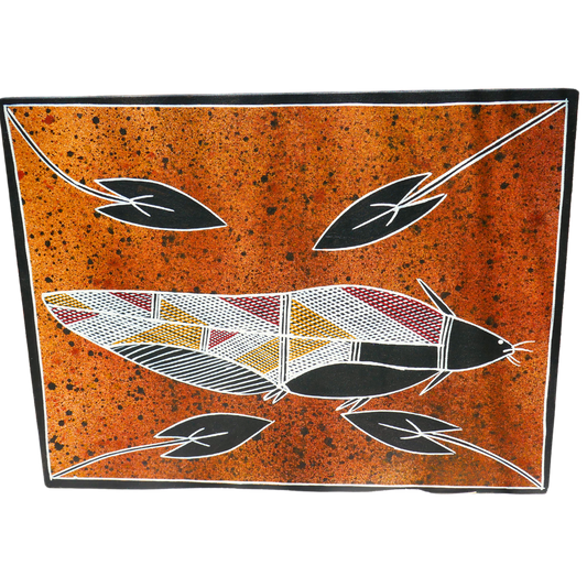 Authentic Aboriginal Artwork canvas, Kakadu National Park. 