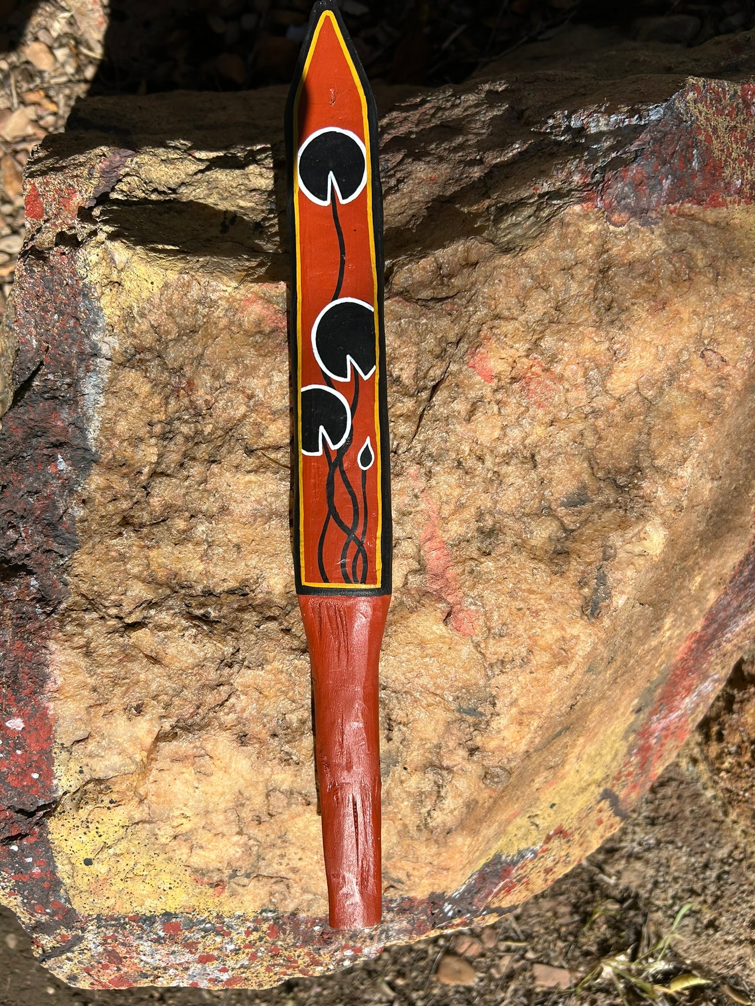 Authentic Aboriginal art, wooden carving. 