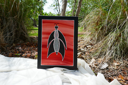 Authentic Aboriginal Artwork canvas by David Cameron, Kakadu National Park. 