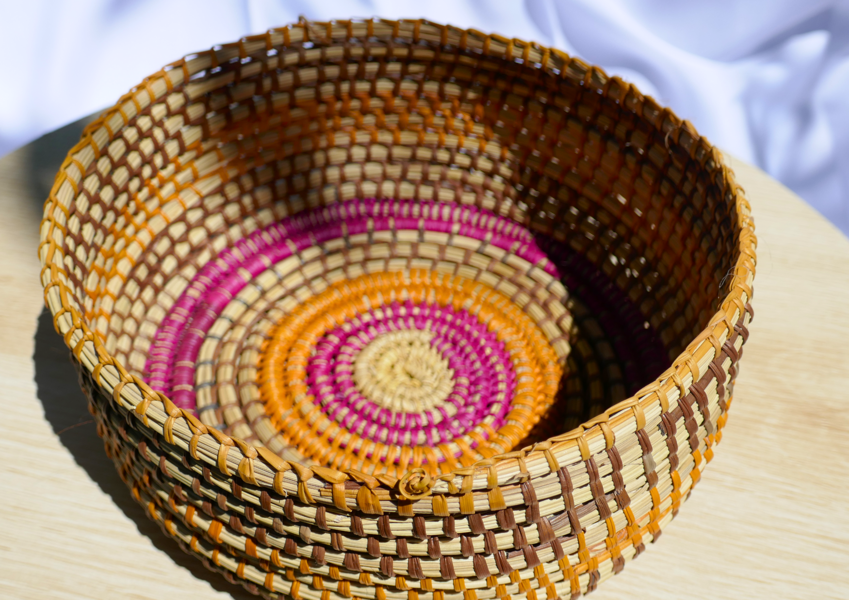 Authentic Aboriginal Pandanus grass weaving done by Daluk (women) of Kakadu.